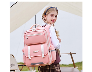 Balo học sinh cấp 1 và 2 siêu nhẹ chống gù chống nước cao cấp phong cách châu âu