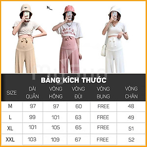 Quần tây dài lưng thun ống rộng đẹp cho bà bầu mặc đi làm công sở 4 mùa Đông Hè MySun