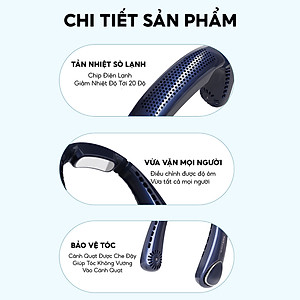 Quạt đeo cổ sò lạnh Half Horse với cục sò lạnh trang bị chip điện lạnh, giảm tức thì tới 20 độ chỉ sau 3 giây, thổi bay cơn nóng. Hàng chính hãng