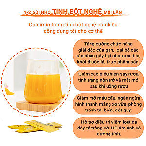 Tinh Bột Nghệ Giải Rượu Orihiro Nhật Bản giúp giải rượu nhanh, tăng cường chức năng gan, bảo vệ sức khỏe gói 1,5g x 20 JN-OR-TUR01