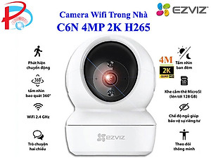 Camera Wifi Trong Nhà EZVIZ C6N 4MP 2K Quay Quét 355 độ - Đàm thoại 2 chiều - Hàng Chính Hãng