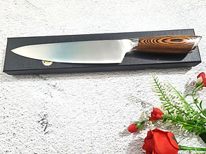 DAO BẾP SASHIMI -DAO BẾP NHẬT THÉP DAMASCUS MÃ DT114