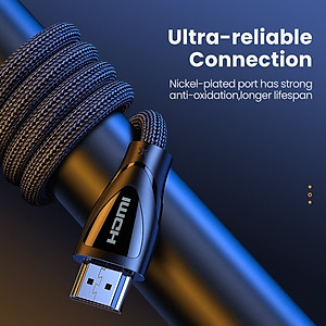 Cáp HDMI 2.1 Ugreen Cao Cấp Chính Hãng HD140 (4K@120Hz x 8K@60Hz- ARC) 80401 80402 80403 80404 Dây Mềm hàng chính hãng