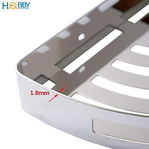Kệ góc nhà tắm inox 304 loại dày 1.8mm mẫu khoan Hobby Home Decor KG2