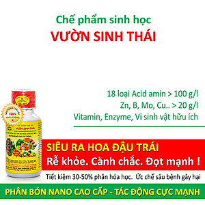 Phân bón Lan, hoa Hồng, cây cảnh, rau màu. Chế phẩm sinh học NANO cao cấp VƯỜN SINH THÁI. Giúp rễ khỏe, đọt mạnh, lá dầy, ra hoa nhiều. Ức chế sâu, nấm bệnh gây hại. Chiết xuất 100% Thiên Nhiên