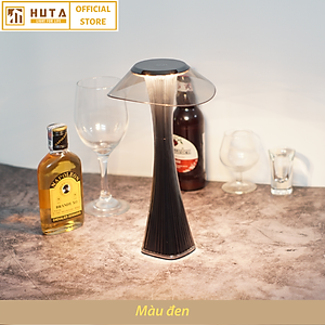 Đèn Led Để Bàn Quầy Bar Nhà Hàng Huta ET1 Cảm Ứng Tích Điện Pin Sạc Điều Chỉnh Độ Sáng, 3 Màu Sắc Ánh Sáng, Decor Trang Trí Quán Cà Phê, Lounge