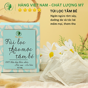 Túi lọc thảo mộc tắm bé ngăn ngừa rôm sảy, dưỡng da và tóc bé mềm mại Wonmom 120g ( 10 Túi/ Hộp )