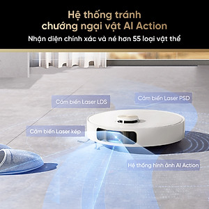 Robot Hút Bụi Lau Nhà Dreame L10s Ultra Gen 2 Xòe Giẻ, Giặt Nước Nóng Lực Hút 10.000 Pa - Hàng Chính Hãng
