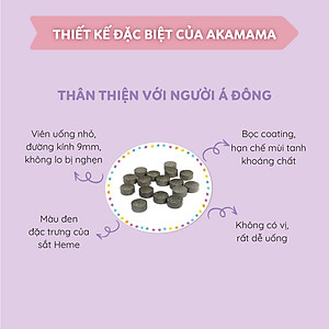 Sắt, Acid Folic, Vitamin Tổng Hợp, Khoáng Chất Cho Mẹ Bầu, Hỗ Trợ Tiêu Hoá, Hạn Chế Rạn Da, Viên Nhỏ, Không Mùi, Vị, Dễ Uống, Akamama Nhật Bản Túi 120 Viên