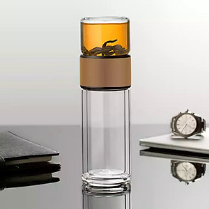 Bình lọc trà travel Samaglas C002C (238ml) - Nâu