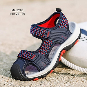 Giày sandal bé trai rọ bít mũi thể thao năng động và cá tính đi học đi biển thời trang 4 5 6 7 8 9 10 11 12 tuổi ST63