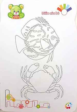 Sách Bé tô màu - Động vật biển