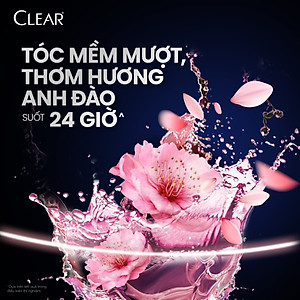 Dầu gội sạch gàu Clear Hoa Anh Đào đánh bay gàu & nhờn ngứa, sảng khoái cả ngày dài 630G