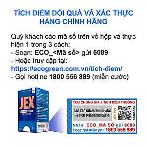 [Hộp 30v] Viên Uống Giảm Đau Xương Khớp JEX Ecogreen Tái Tạo Sụn Khớp