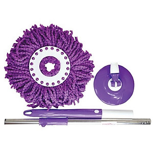 [Quà Tặng] Cây chổi lau nhà 360 độ mâm nhựa tự vắt trợ lực thông minh thấm nước tốt