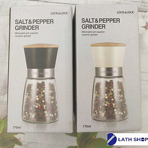 Hũ Xay Tiêu Thủy Tinh Lock&Lock CKO116 -170ml -Nhiều Màu - Hàng Chính Hãng