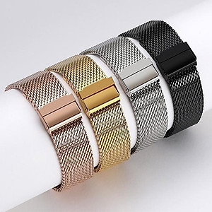 Dây Mesh Lưới Cho Đồng Hồ Fossil Casio Samsung Huawei [Tặng Chốt thông minh & Dụng cụ tháo lắp]