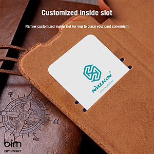 Bao da dành cho iPhone 13 Pro hàng chính hãng Nillkin QIN có nắp trượt bảo vệ camera