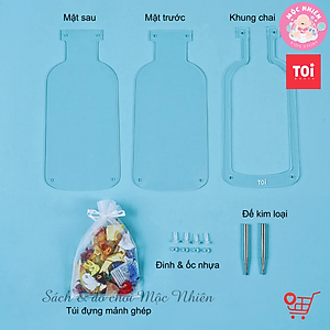 Đồ chơi xếp hình puzzle trong chai Pet in the Botte và Tiệc trà nữ thần bằng Acrylic trong suốt - Hãng TOI WORLD