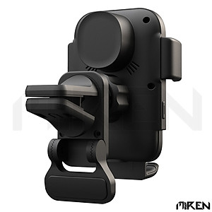 Giá Đỡ Điện Thoại Ô Tô Xe Hơi Cảm Ứng Thông Minh – Hỗ Trợ Sạc Không Dây Qi – Xoay Chuyển Ngang Dọc – Tặng Kèm Đế Hít Tiện Lợi – Hàng Chính Hãng. 