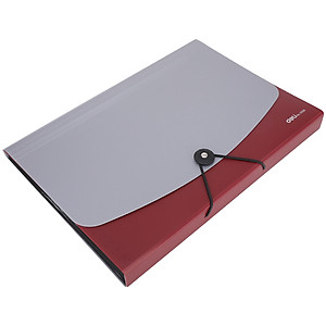 Cặp Tài Liệu A4 13 Ngăn Deli - Đen/Xanh Dương/Đỏ/Xanh Lá - 1 Chiếc - E5558