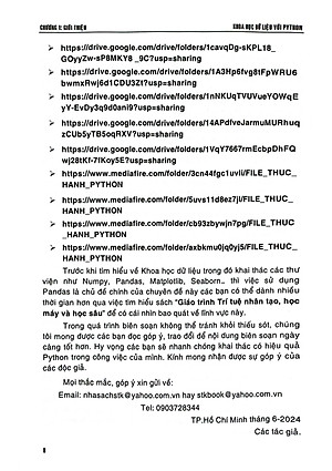 Khoa Học Dữ Liệu Với Python (Sách chuyên khảo dành cho sinh viên ngành Công gghệ Thông tin, Khoa học Dữ iiệu Và Kinh tế số) - TS. Vũ Văn Hiệu, TS. Ngô Văn Bình, TS. Nguyễn Thị Vân, ThS. Nguyễn Quốc Tuấn