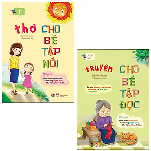 Combo  Thơ Cho Bé Tập Nói,  Truyện Kể Cho Bé Tập Đọc (tặng kèm 1 tẩy con vật như hình)