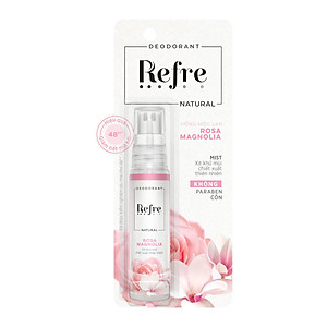 Xịt khử mùi chiết xuất thiên nhiên Refre Natural Rosa Magnolia Hồng Mộc Lan 30ml