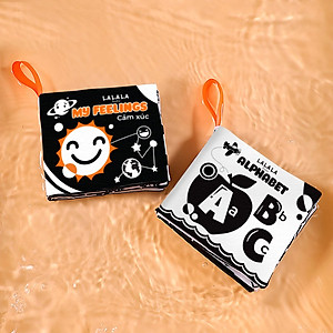 Sách vải Lalala baby kích thích thị giác cho bé sơ sinh 0 đến 12 tháng