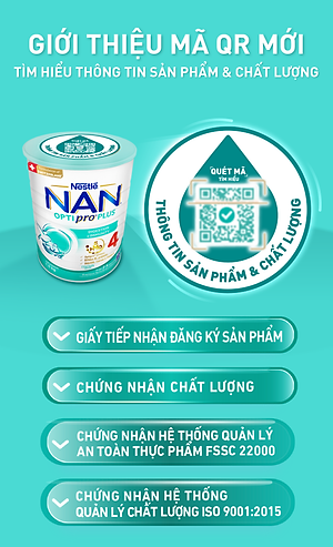 Bộ 3 lon Sữa bột NAN OPTIPRO PLUS 4 Nestle Bé 2-6 tuổi 1500g/lon Giúp tiêu hóa tốt