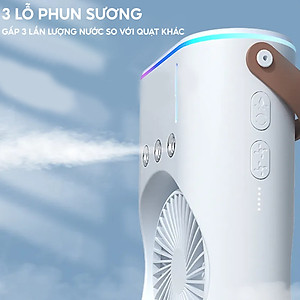 Quạt hơi nước tích điện Half Horse, xoay 180 độ , pin 4000 mah. Trợ thủ đắc lực cho mùa hè nóng nực