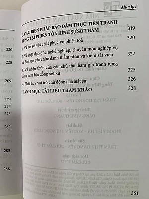 Thủ tục tranh tụng tại phiên toà hình sự sơ thẩm (tái bản lần thứ nhất)