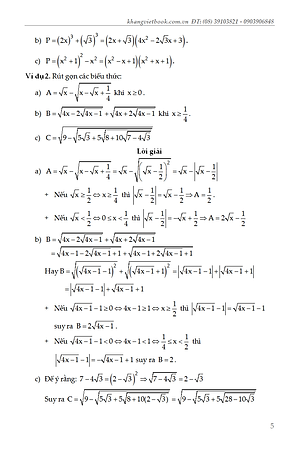 Sách Các Chuyên Đề Bồi Dưỡng Học Sinh Giỏi Đại Số Lớp 9