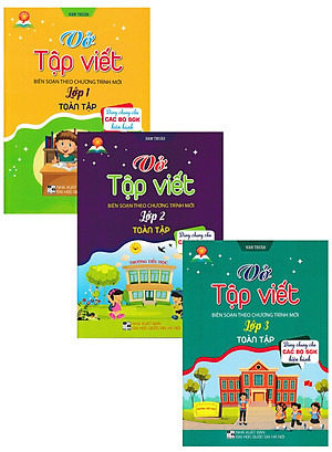 Combo Vở Tập Viết Lớp 1 + Lớp 2 + Lớp 3 Toàn Tập (Dùng Chung Cho Các Bộ SGK Hiện Hành) (Bộ 3 Cuốn) - HA