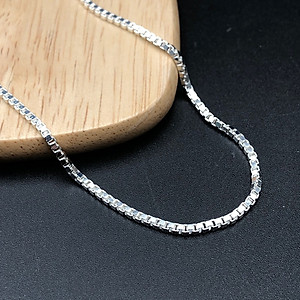 Dây Chuyền Vòng Cổ Nam Bạc Ta Dây Hộp Vuông Dài 50cm Bạc Hiểu Minh DBN076