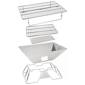 Bếp Nướng Than Ngoài Trời Campingmoon Đồ Cắm Trại Du Lịch Dã Ngoại Bếp Than Xếp Gọn Inox Campout A014