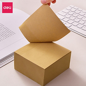 Giấy nhắn văn phòng 400 tờ/tệp Deli - Màu nâu - Giấy note, giấy nhớ học sinh - 21515