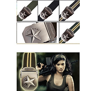 Thắt Lưng Nam Vải Dù U679 Mặt Khóa Hợp Kim Thép Không Ghỉ Sáng Bóng, Dây Dệt Sợi Bông Thiên Nhiên Cao Cấp -Hàng chính hãng