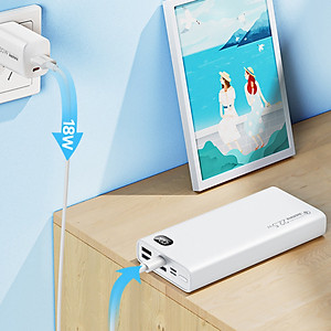 Pin Dự Rhòng Remax RPP-292 20000mAh Sạc nhanh PD 20W  Hỗ Trợ Sạc Cùng Lúc 4 Thiết Bị- Hàng Chính Hãng Remax Bảo Hành 12 Tháng 1 Đổi 1