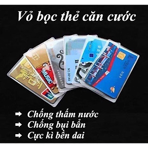 COMBO 10 VỎ BỌC THẺ ATM, THẺ CĂN CƯỚC CÔNG DÂN, THẺ SINH VIÊN, THẺ NHÂN VIÊN...