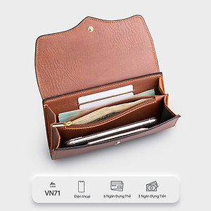 Ví Lata ( Thời trang nữ dáng cầm tay dáng dài - Ví da VN71 )