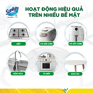 Combo 2 Chai Bọt Tuyết Lau Bếp Sunlight POWERFOAM Đánh Bay Dầu Mỡ 100% Siêu Tiện Trong 5 Giây 500ML