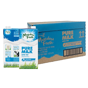 Thùng 12 hộp Sữa tươi tiệt trùng ít béo Meadow Fresh 1L