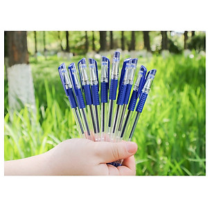 Combo 10 bút bi nước 3 màu xanh đỏ đen cho học sinh nét đẹp viết trơn B119
