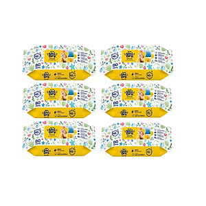 Combo 6 Khăn ướt em bé UniDry Baby WTP - 80 miếng