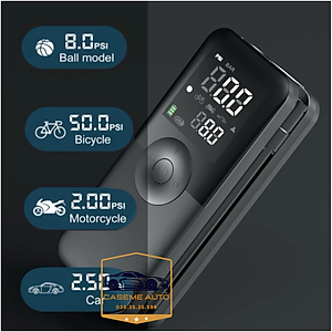 Máy Bơm Lốp Mini Cầm Tay CARSUN C3106 – Pin 4000mAh, Bơm Không Dây, Công Suất 40W, Tích Hợp Đèn LED & Sạc Dự Phòng