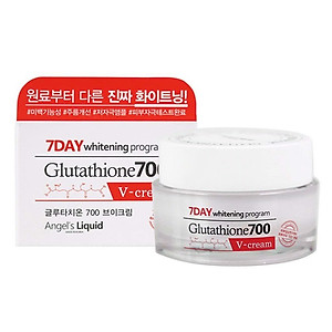 Kem Dưỡng Trắng Da Cấp Ẩm Đa Tầng Angel's Liquid 7 Day Whitening Program Glutathione 700 V-Cream 50ml
