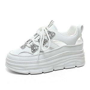 Giày thể thao tăng chiều cao nữ đế êm nhẹ, thoáng khí đế cao su đúc, chống trơn trượt hạn chế mòn – GNU2080