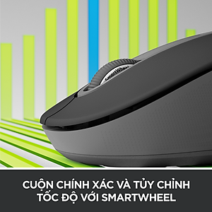 Chuột không dây bluetooth Logitech Signature M650 - Dành cho tay có kích cỡ từ nhỏ tới trung bình, Cuộn SmartWheel, giảm ồn, các nút bên có thể tùy chỉnh - Hàng chính hãng