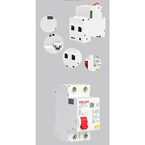 CB,Aptomat chống rò chống giật,Chống quá tải 2 pha 20A,32A và 63A RCBO Delixi